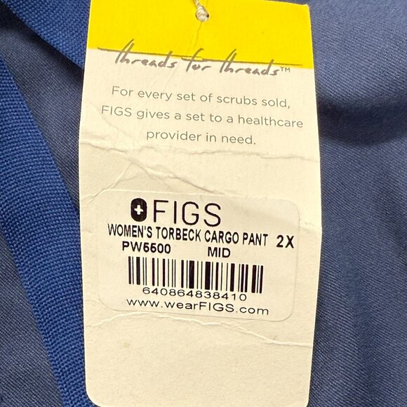 FIGS Torbeck Cargo Pants Womens 2XL Blue NWT Medical Nurse Hospital Comfy Work - Picture 8 of 11